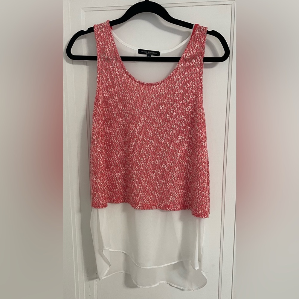 Green Envelope two layer tank top Large
